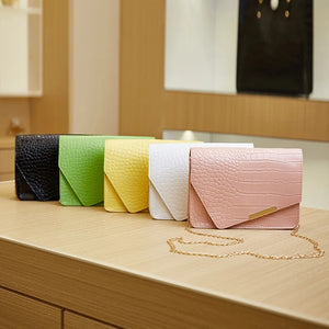 Small Square Bag Lady's Grace One Shoulder Crossbody Bag Solid