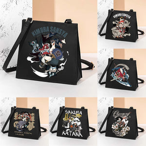 Samurai Pattern Daily Tote Bag Women's Shoulder Bag