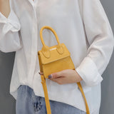 Small Square Bag Mini Shoulder Bag Leather Wallet Crossbody Female Handbag
