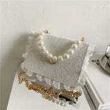 Square Pearl Handbag Crossbody Summer Shoulder