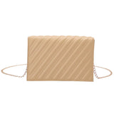 Small Square Handbag Chain Strap Crossbody Bag Embroidery Thread Shoulder Bag