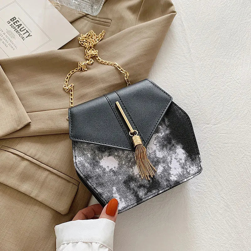 Small Square Leather Shoulder Bag Chain Strap Crossbody Phone Purse