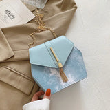 Small Square Leather Shoulder Bag Chain Strap Crossbody Phone Purse