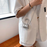 Small Square Shoulder Bag Retro Mini Handbag Female Messenger Cross Body Bag