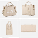 Matte Pu Leather Small Tote Bag for Women - Letters Handbags