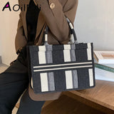 Small Tote Bag Women Letters Handbags Matte Pu Leather Shoulder Crossbody Bags