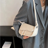 Small PU Leather Half Round Shoulder Bag for Women - Crossbody Bag Sac