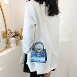 Snake Print PU Shoulder Bag Chain Crossbody Lipstick Bag