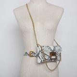Snake Pattern Waist Bag PU Fanny Pack Chain Shoulder Bags