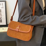 Corduroy Messenger Bag Women Shoulder Retro Handbag Lady