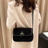 Corduroy Messenger Bag Women Shoulder Retro Handbag Lady
