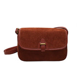 Corduroy Messenger Bag Women Shoulder Retro Handbag Lady