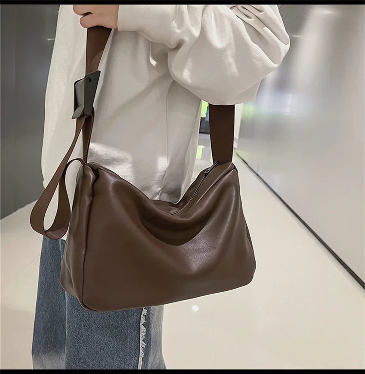 Soft Face Messenger Bag Men's and Women's Shoulder Bags Large Capacity Tote