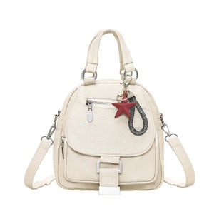 Soft Leather Mini Backpack Purse Women Ladies Tote Shoulder Bag for Girl