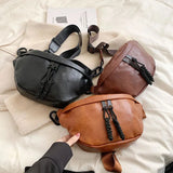 Soft Leather Waist Bag Ladies Fanny Pack High Shoulder Belt Purse