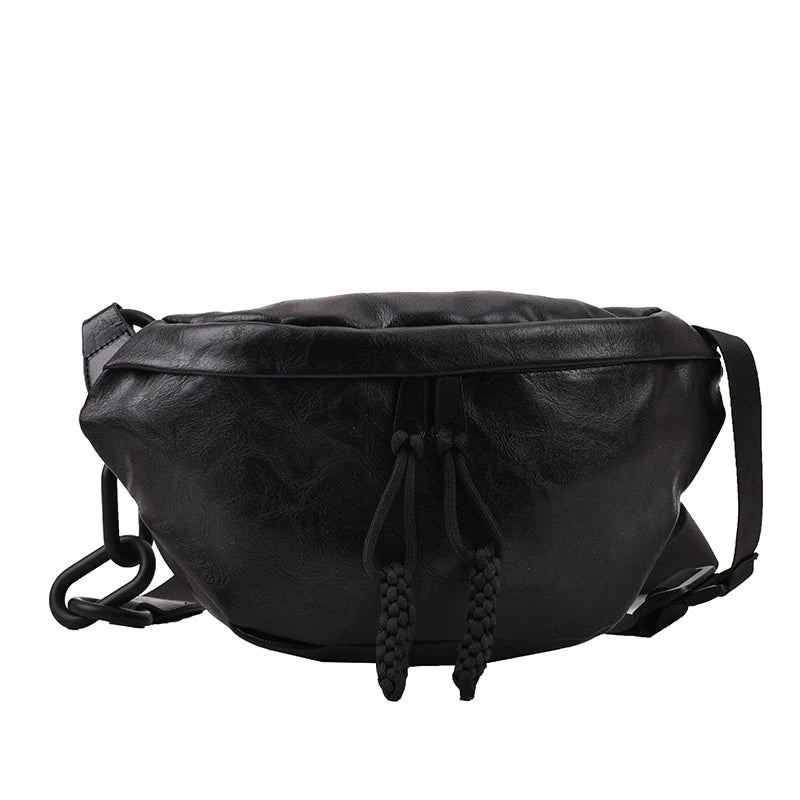 Soft Leather Waist Bag Ladies Fanny Pack High Shoulder Belt Purse