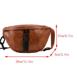 Soft Leather Waist Bag Ladies Fanny Pack High Shoulder Belt Purse