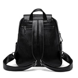 Soft Leather Women Muti Function Backpack Large Capacity Shoulders Bag