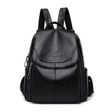 Soft Leather Women Muti Function Backpack Large Capacity Shoulders Bag
