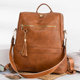 Women's Soft PU Leather Backpack Shoulder Bag Casual Travel Ladies Bag