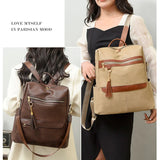 Women's Soft PU Leather Backpack Shoulder Bag Casual Travel Ladies Bag