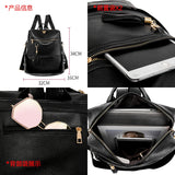 Women's Soft PU Leather Backpack Shoulder Bag Casual Travel Ladies Bag