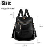 Women's Soft PU Leather Backpack Shoulder Bag Casual Travel Ladies Bag