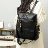 Women's Soft PU Leather Backpack Shoulder Bag Casual Travel Ladies Bag