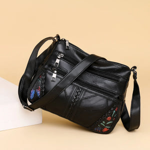 Flower Printed Crossbody Bag for Women