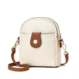 Soft PU Leather Women Shoulder Bags Small Satchel Zipper Messenger Purse