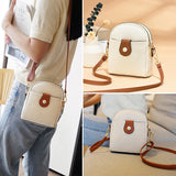 Soft PU Leather Women Shoulder Bags Small Satchel Zipper Messenger Purse