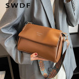 Soft PU Tote Crossbody Bag Square Shopper Purse Clutch