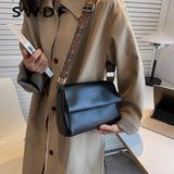 Soft PU Tote Crossbody Bag Square Shopper Purse Clutch