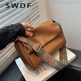 Soft PU Tote Crossbody Bag Square Shopper Purse Clutch