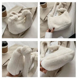 Soft Plush Women Handbags Faux Fur Ladies Small Shoulder Bags
