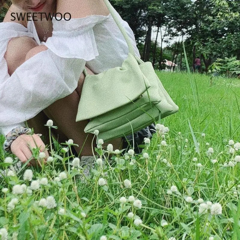 Soft Pu Leather Ladies Tote Purse Handbags Candy Women Small Shoulder Bags