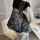 Women Winter Down Shopper Bag Padded Shoulder Bag Large Capacity