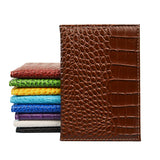 Crocodile Grain PU Leather Passport Holder Blank Cover Wallet