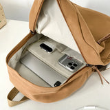 Canvas College Student Schoolbag for Teen Girls Boys Bookbag Unisex Travel Bag B