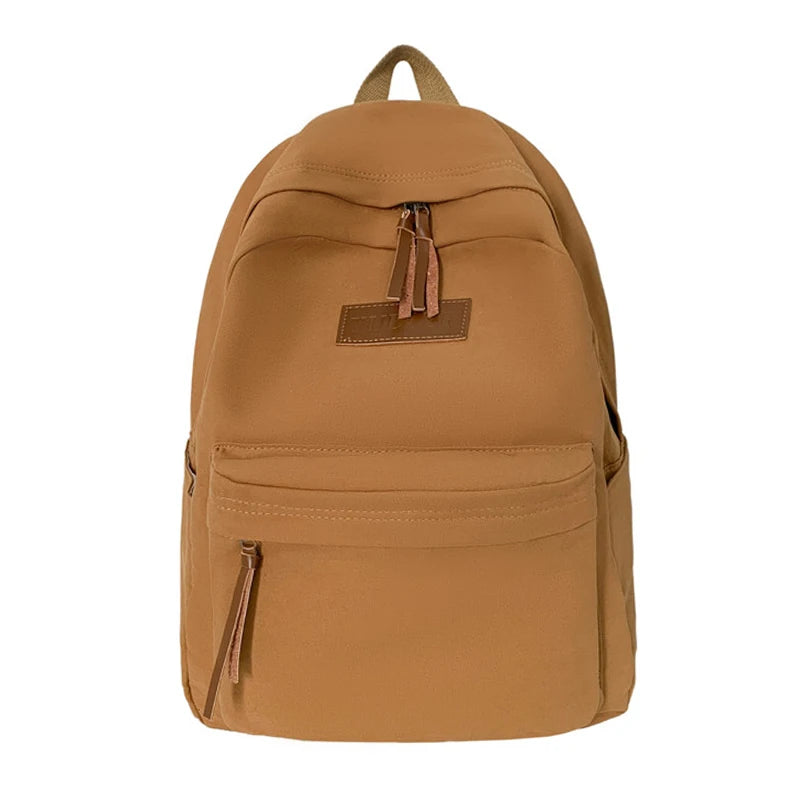 Canvas College Student Schoolbag for Teen Girls Boys Bookbag Unisex Travel Bag B