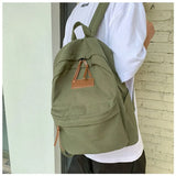 Canvas College Student Schoolbag for Teen Girls Boys Bookbag Unisex Travel Bag B