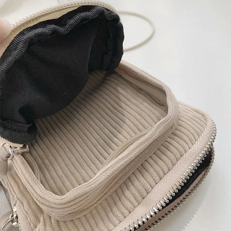 Corduroy Women's Shoulder Bags Handbag Casual Totes