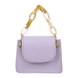 Chic Crossbody Bag with Acrylic Chain Strap
