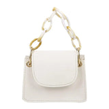 Chic Crossbody Bag with Acrylic Chain Strap