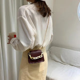 Chic Crossbody Bag with Acrylic Chain Strap