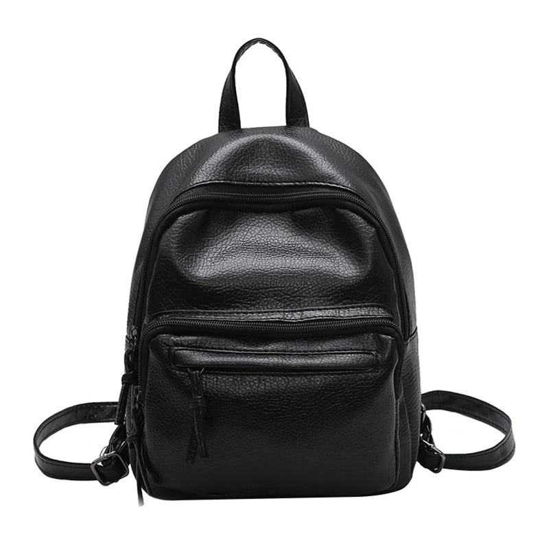 Faux Leather Women Backpack School Shoulders Bag