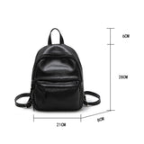 Faux Leather Women Backpack School Shoulders Bag