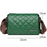 Solid Leather Shoulder Crossbody Bag For Women