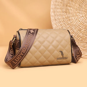 Solid Leather Shoulder Crossbody Bag For Women