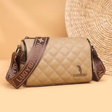 Solid Leather Shoulder Crossbody Bag For Women